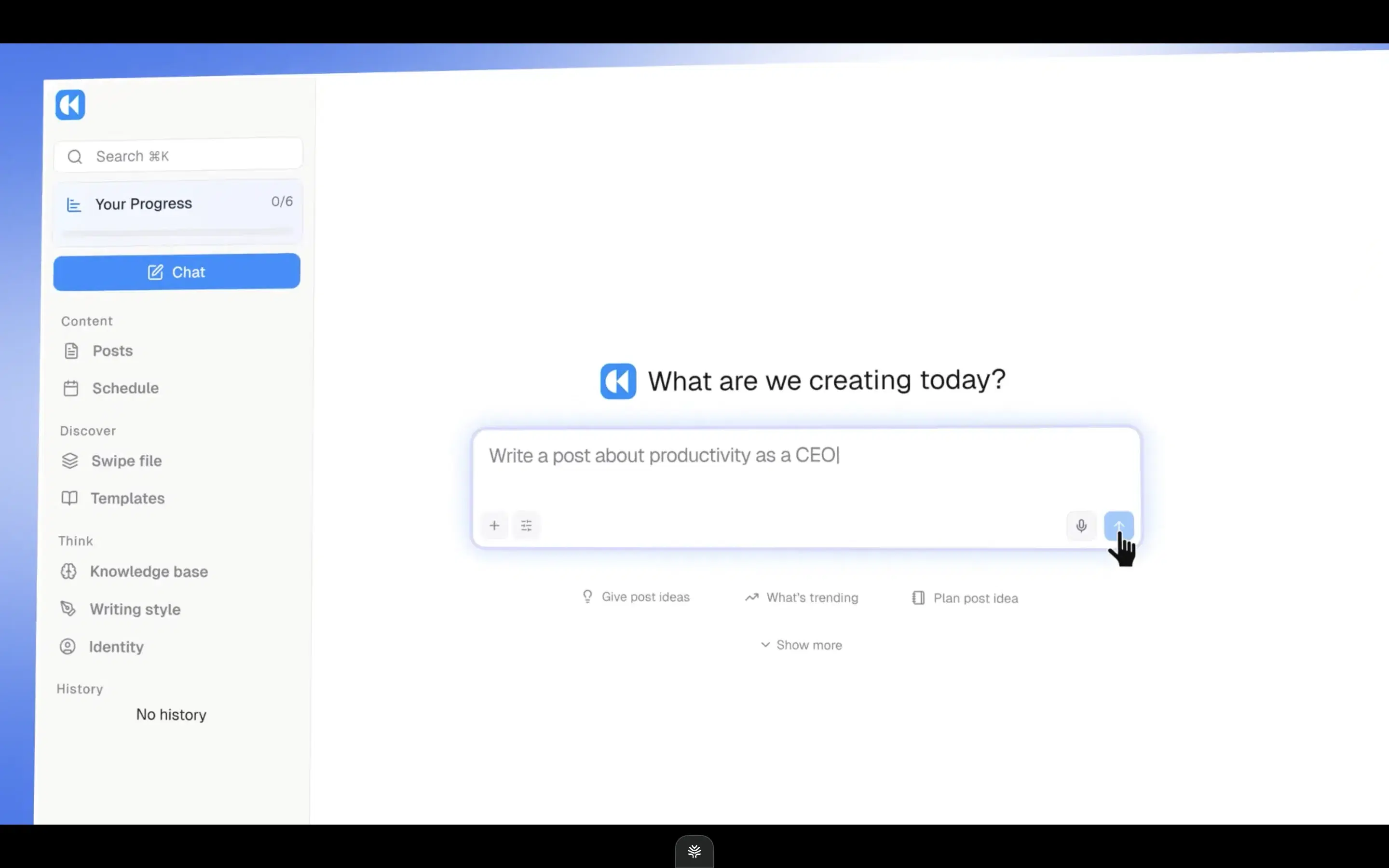 Screenshot of Kleo homepage showing its hero section and positioning